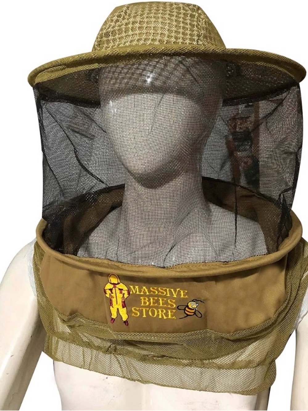 Khaki Beekeeping Veil Hat